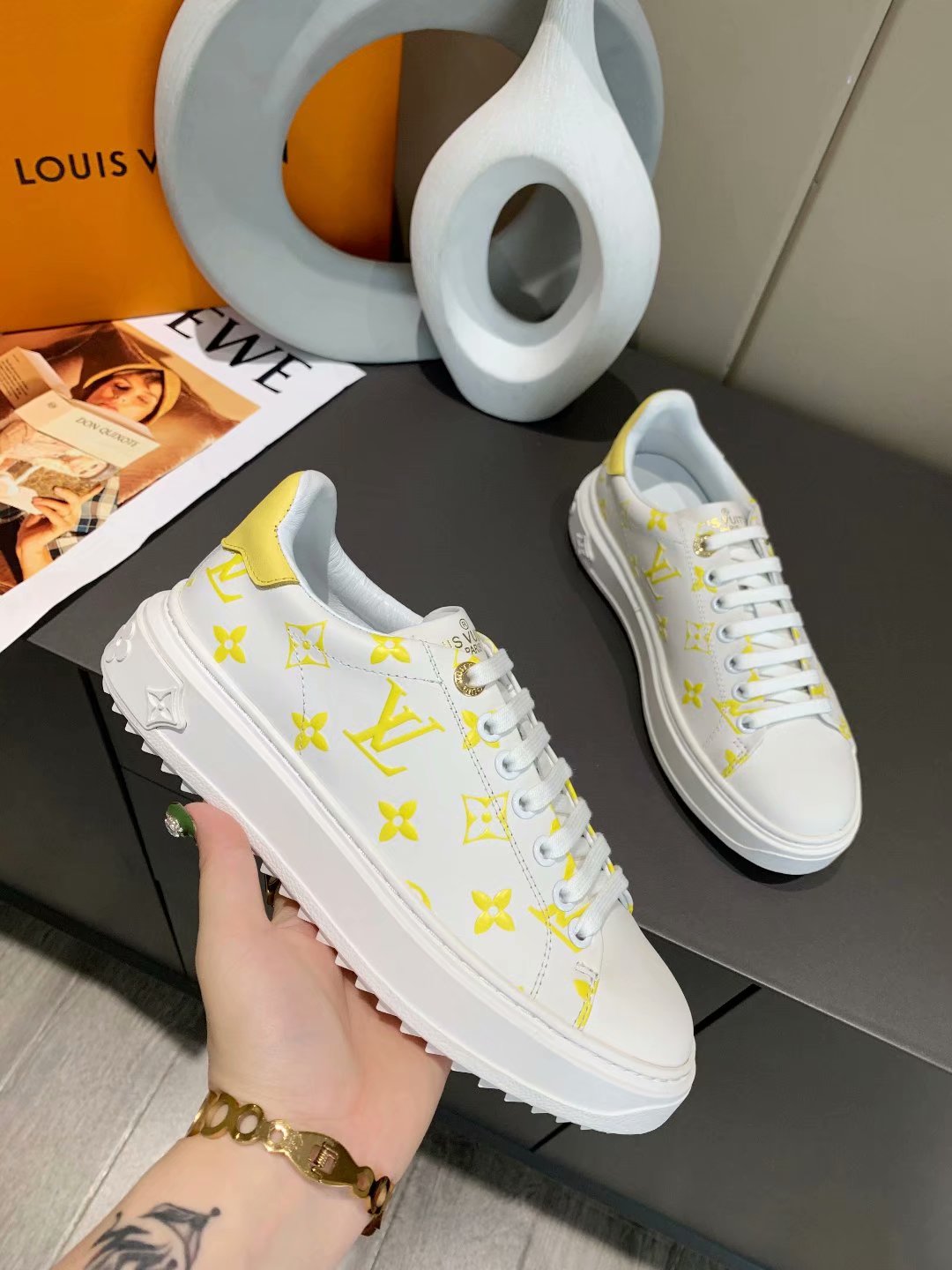 EI -LUV Time Out Yellow Sneaker