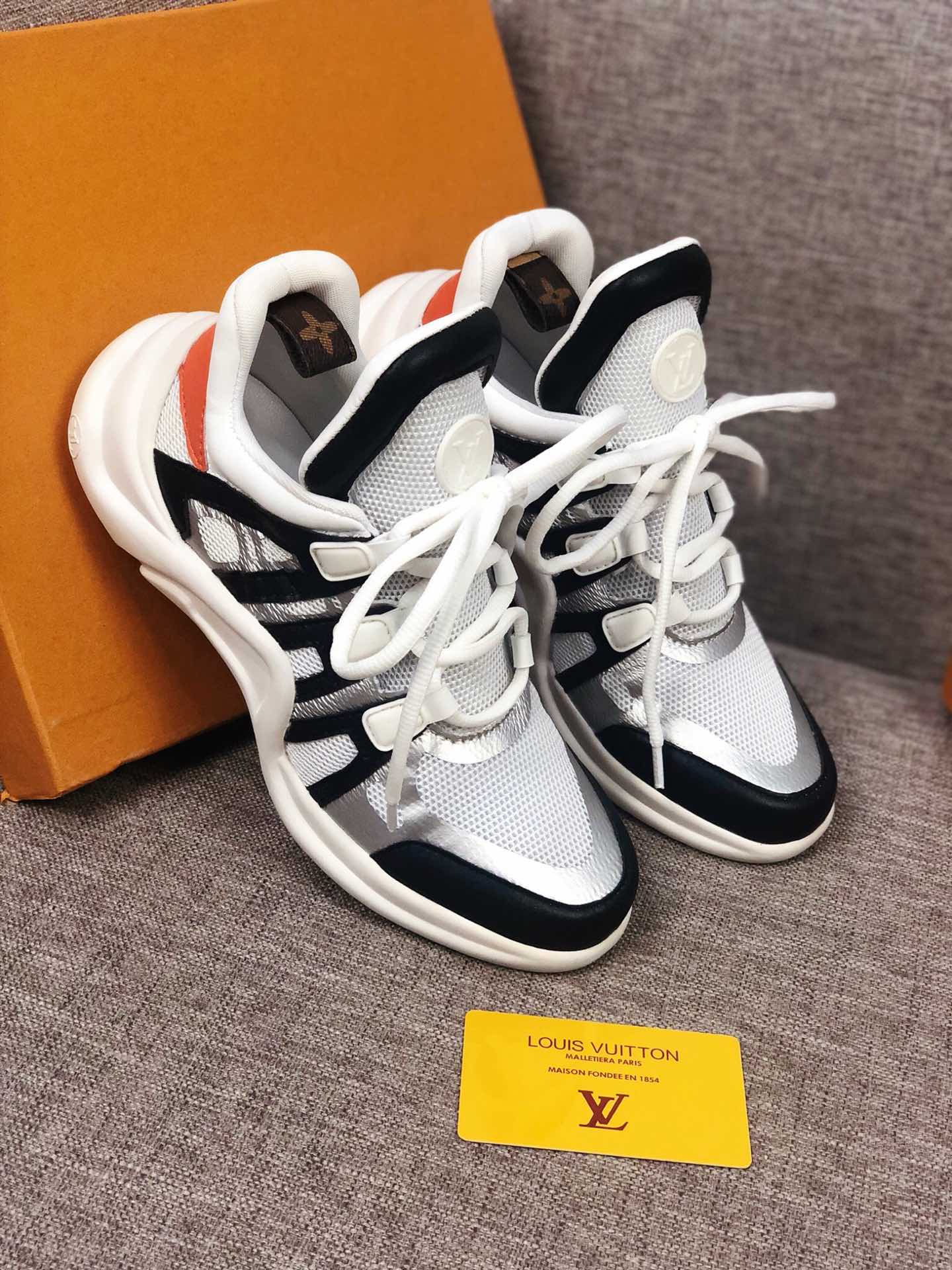 EI -LUV Archlight White Black Orange Sneaker