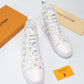 EI -LUV High CEnogram White Boot Sneaker