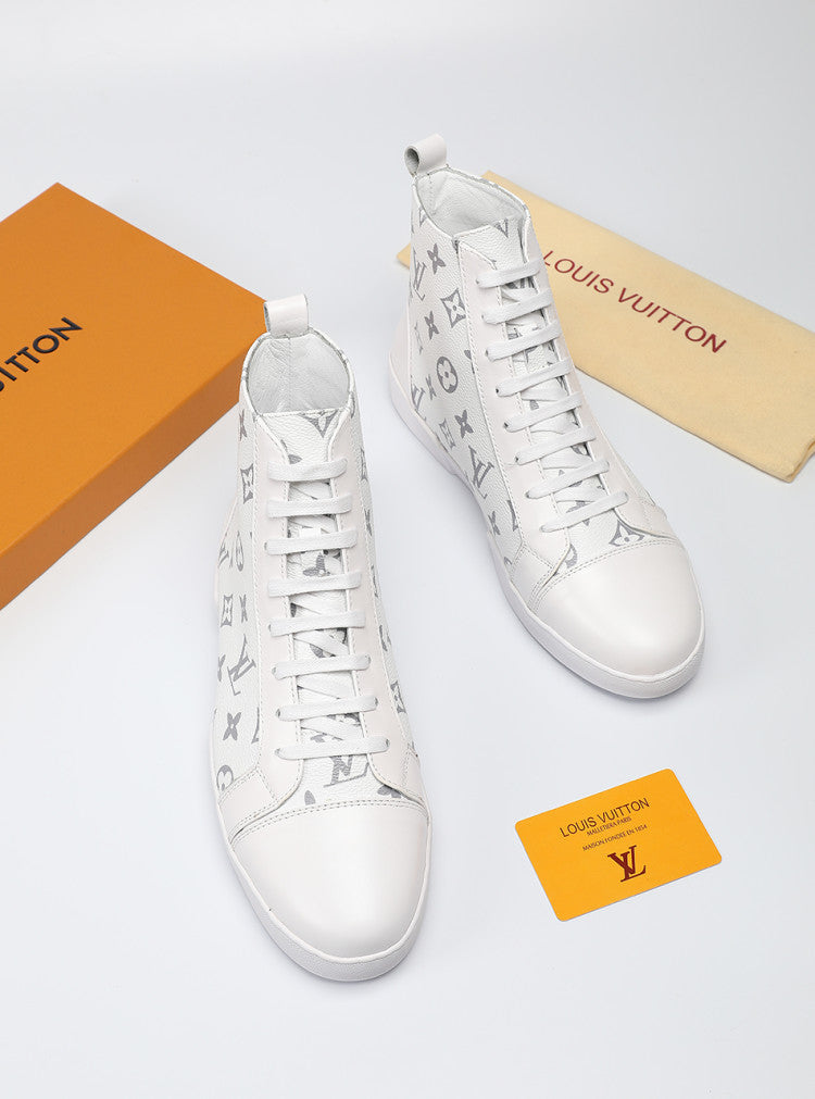 EI -LUV High CEnogram White Boot Sneaker