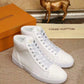 EI -LUV HIgh Top LaCE Up White Sneaker
