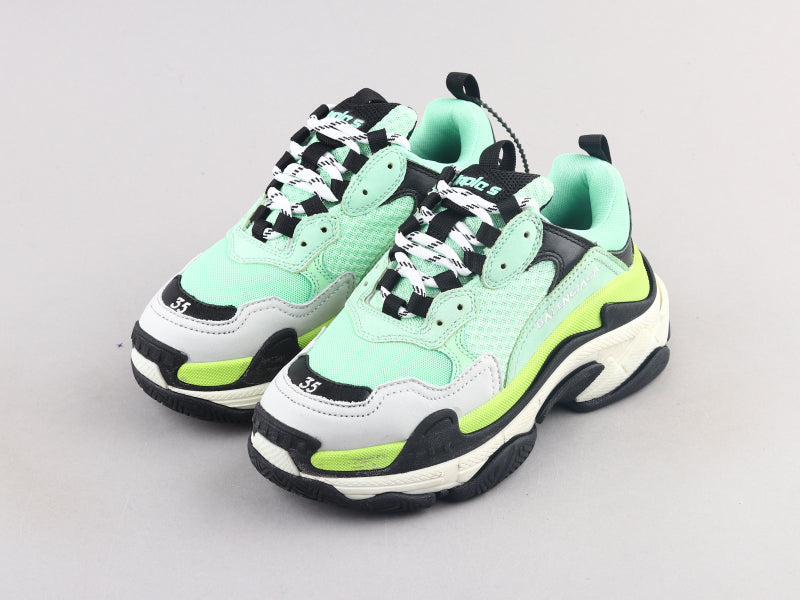 EI -Bla Triple S Yellow Green Sneaker