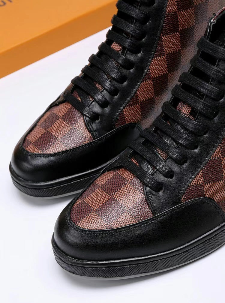 EI -LUV HIgh Top Brown Sneaker