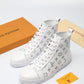 EI -LUV High CEnogram White Boot Sneaker