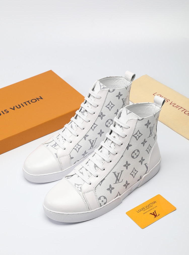 EI -LUV High CEnogram White Boot Sneaker