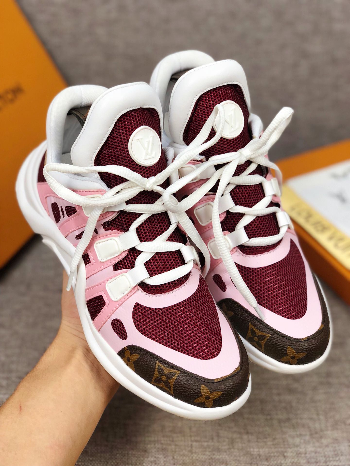 EI -LUV Archlight Pink Brown Sneaker