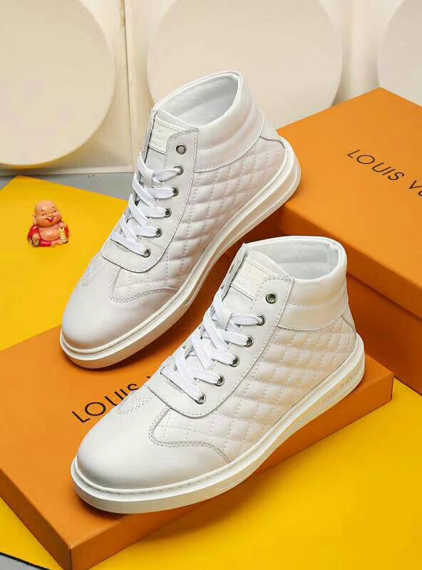 EI -LUV HIgh Top Metal White Sneaker