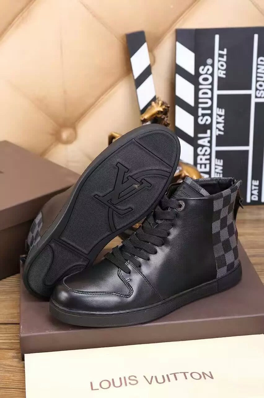 EI -LUV HIgh Top Black Sneaker