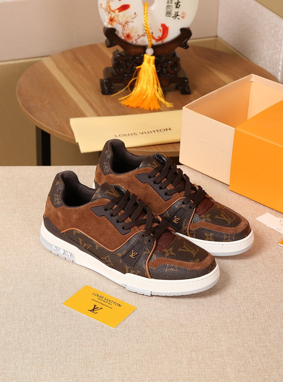 EI -LUV Traners Vert Brown Sneaker