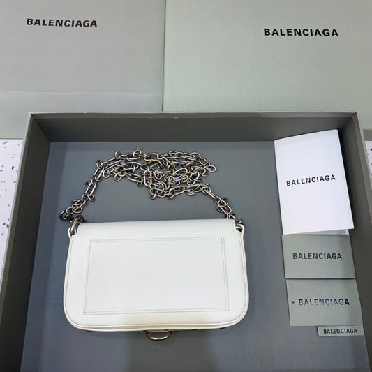 Balen Bondage Wallet With Chain White, For Women,  Bags 8in/20cm