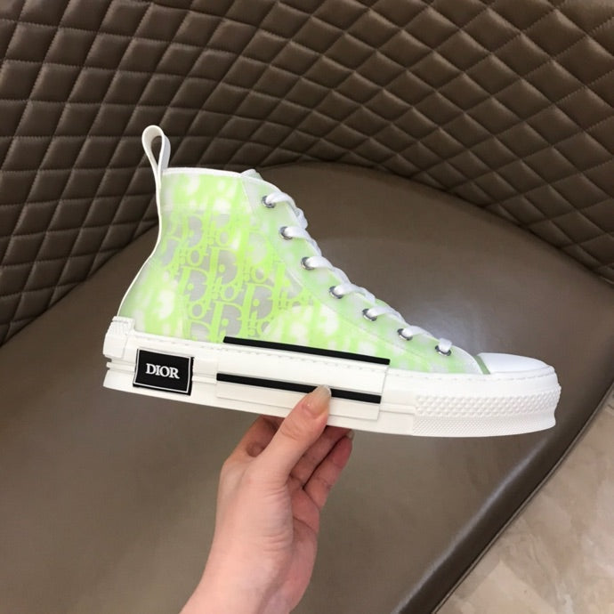 EI -DIR B23 White and Yellow HIGH-TOP SNEAKER