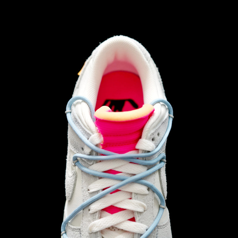 EI -OW x Dunk (NO.38) light blue shoelace pink buckle