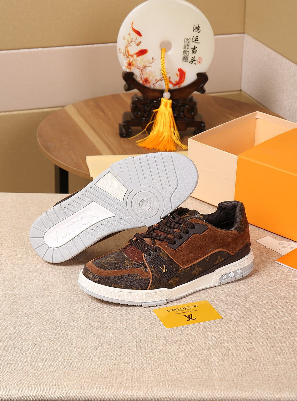 EI -LUV Traners Vert Brown Sneaker