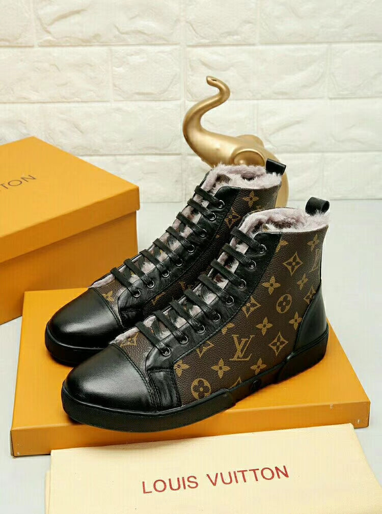 EI -LUV HIgh Top Brown Sneaker