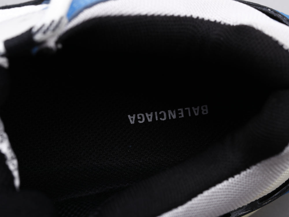 EI -Bla Triple S Black And White Blue Sneaker