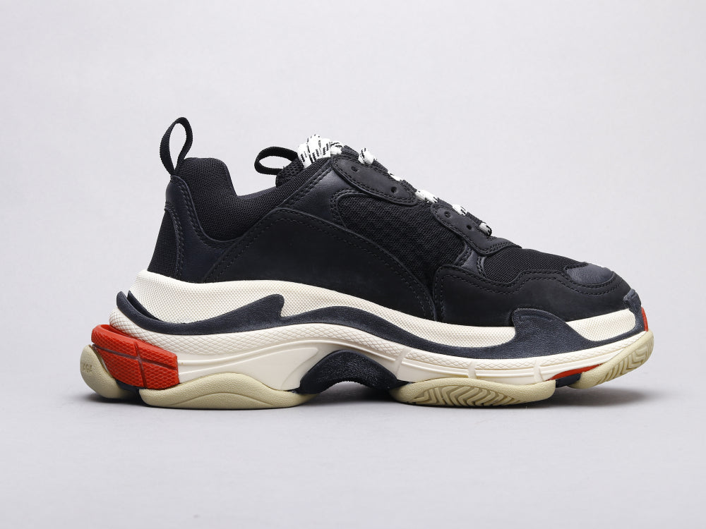 EI -Bla Triple S Black and Red Sneaker